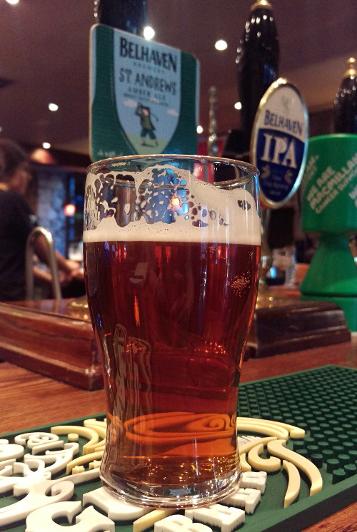 Belhaven St. Andrews Ale at the Albanach, Edinburgh